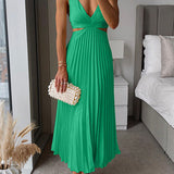 Dorina – Rochie Midi Plisată cu Linie Clasică