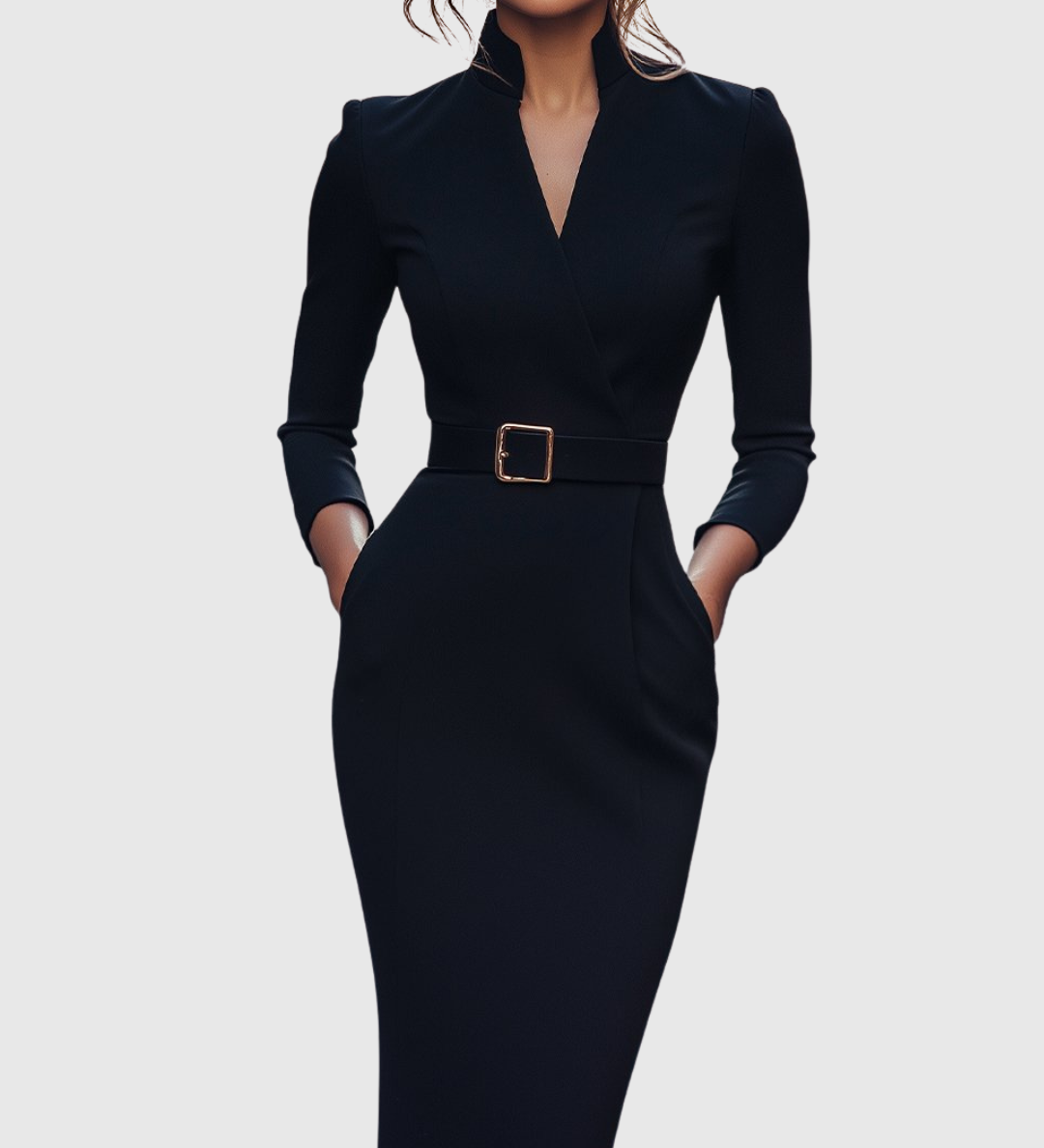 Felicia – Rochie Midi Tip Creion cu Curea