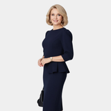 Ecaterina – Rochie Midi cu Volan la Talie