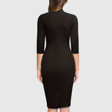 Daria – Rochie Dreaptă cu Șnur la Gât
