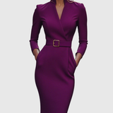 Felicia – Rochie Midi Tip Creion cu Curea