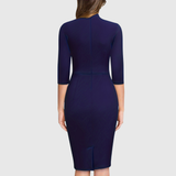 Daria – Rochie Dreaptă cu Șnur la Gât