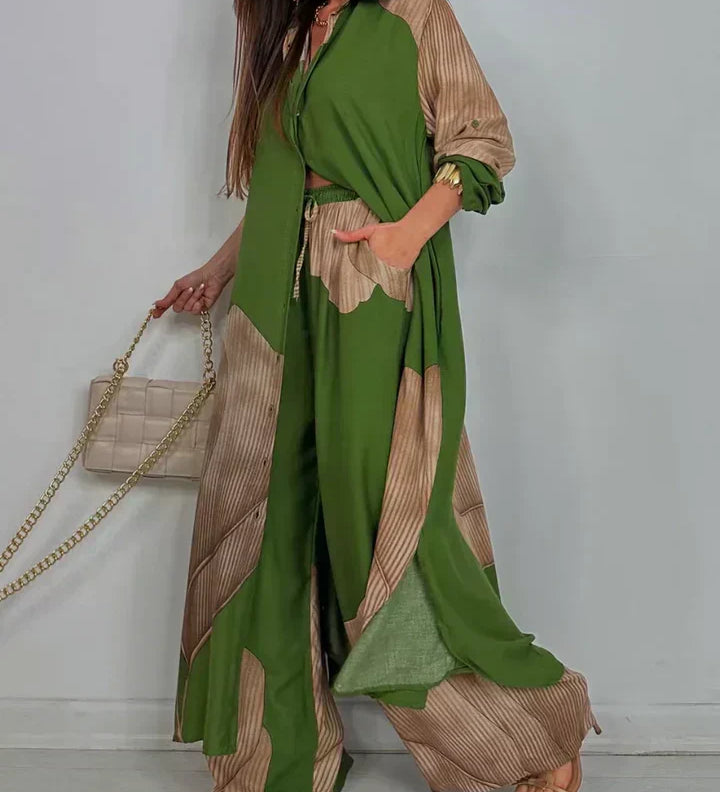 Ileana – Compleu Chic Estival Cu Imprimeu Patchwork
