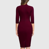 Daria – Rochie Dreaptă cu Șnur la Gât