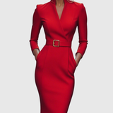Felicia – Rochie Midi Tip Creion cu Curea