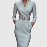 Felicia – Rochie Midi Tip Creion cu Curea