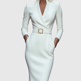Felicia – Rochie Midi Tip Creion cu Curea