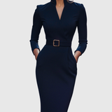 Felicia – Rochie Midi Tip Creion cu Curea