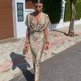 Carina – Rochie Midi Satinată cu Efect de Cupru
