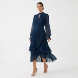 Eugenie – Rochie Plisată cu Mâneci Vaporoase