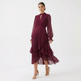 Eugenie – Rochie Plisată cu Mâneci Vaporoase