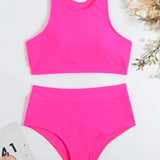 Octavia – Bikini sportiv cu talie înaltă și elastic