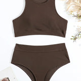 Octavia – Bikini sportiv cu talie înaltă și elastic