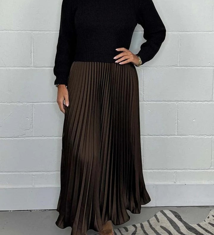 Mădălina – Rochie Maxi Plisată