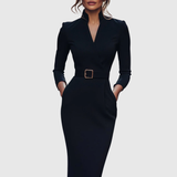 Felicia – Rochie Midi Tip Creion cu Curea