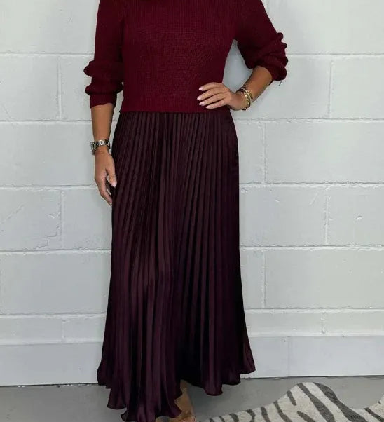 Mădălina – Rochie Maxi Plisată