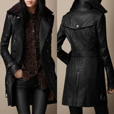 Lisa | Palton elegant din piele 3/4