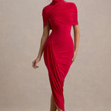 Andrada – Rochie Maxi cu Mâneci Tip Pelerină